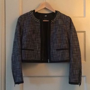 H&M Cropped Work Jacket Size 4